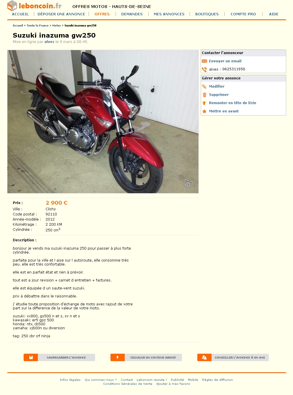 017 Suzuki inazuma gw250 Motos Hauts-de-Seine - leboncoin.fr - 2013 03 11 - 16 14 16 - www.leboncoin.fr-motos-443047867.htm